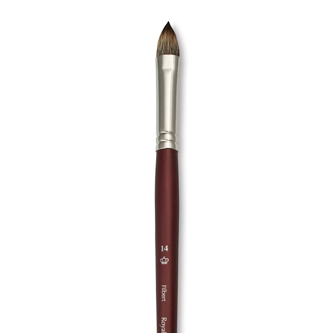 Open in modal - Royal & Langnickel SableTek Brush - Filbert, Short Handle, Size 14