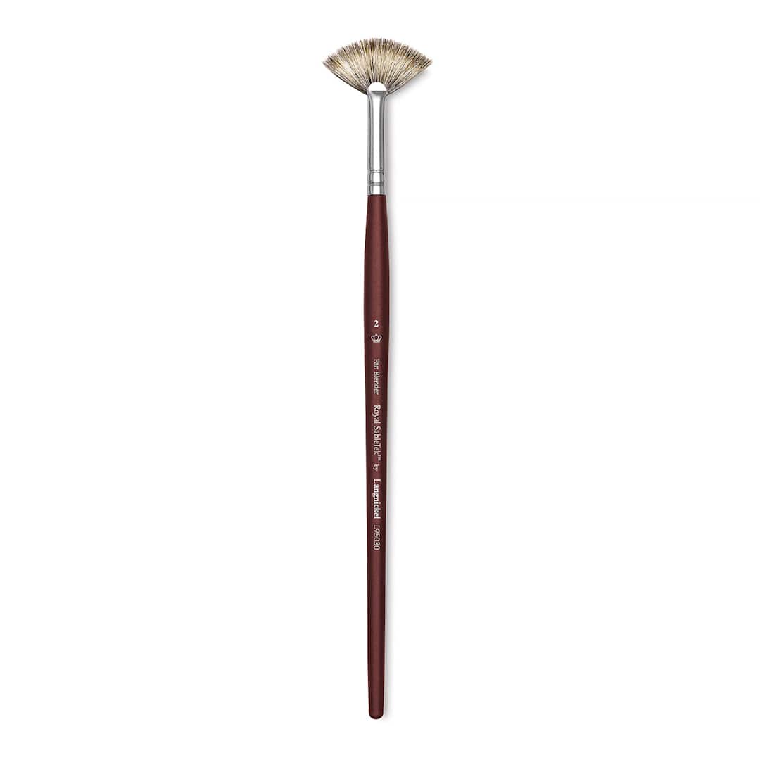 Open in modal - Royal & Langnickel SableTek Brush - Fan Blender, Short Handle, Size 2