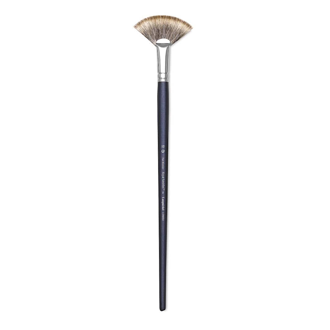 Open in modal - Royal & Langnickel SableTek Brush - Fan Blender, Short Handle, Size 12