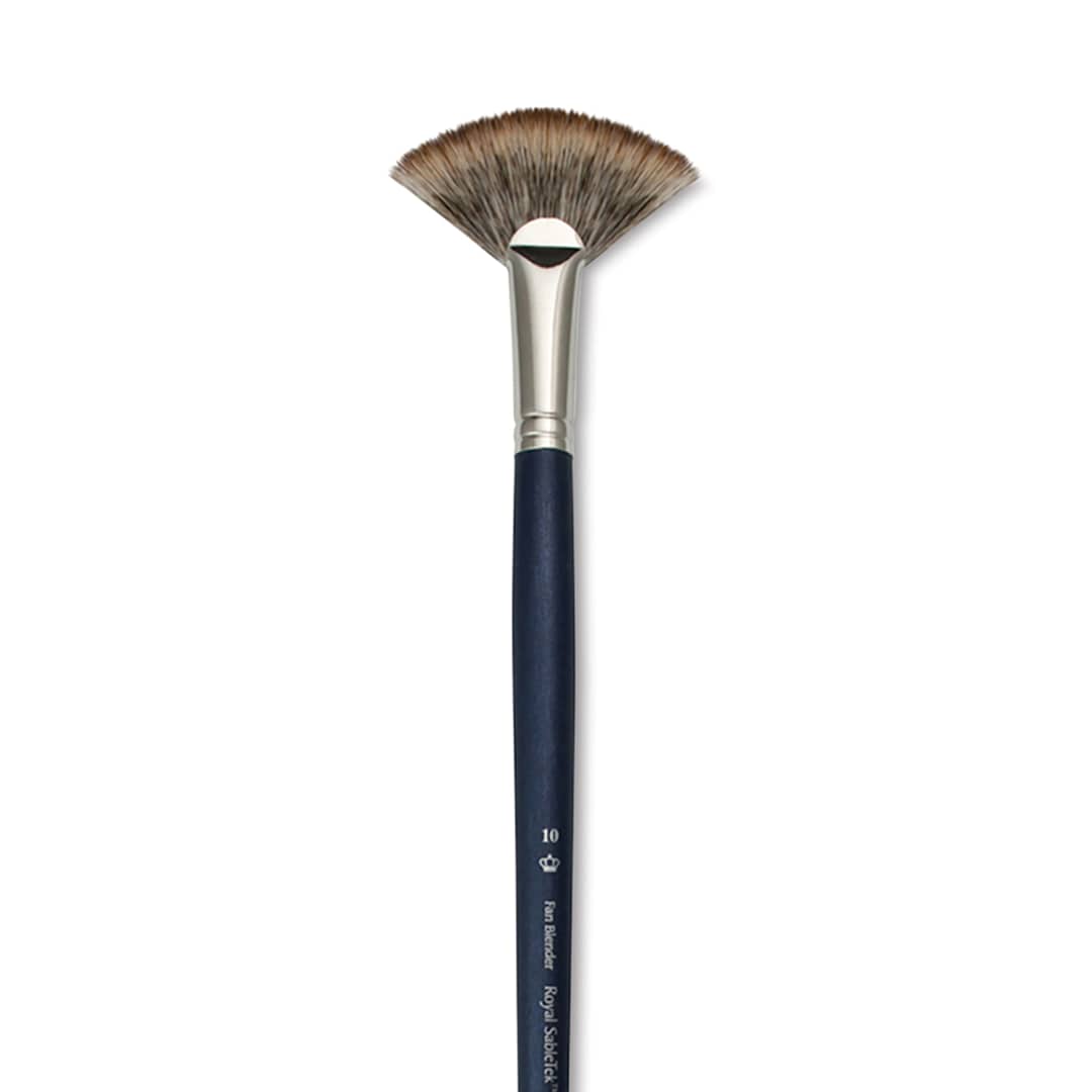 Open in modal - Royal & Langnickel SableTek Brush - Fan Blender, Long Handle, Size 10