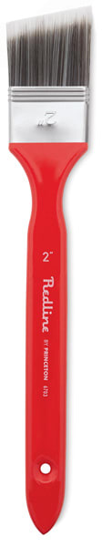 Open in modal - Princeton Redline Series 6700 Synthetic Brush - 2" Long Handled Angle Mottler shown