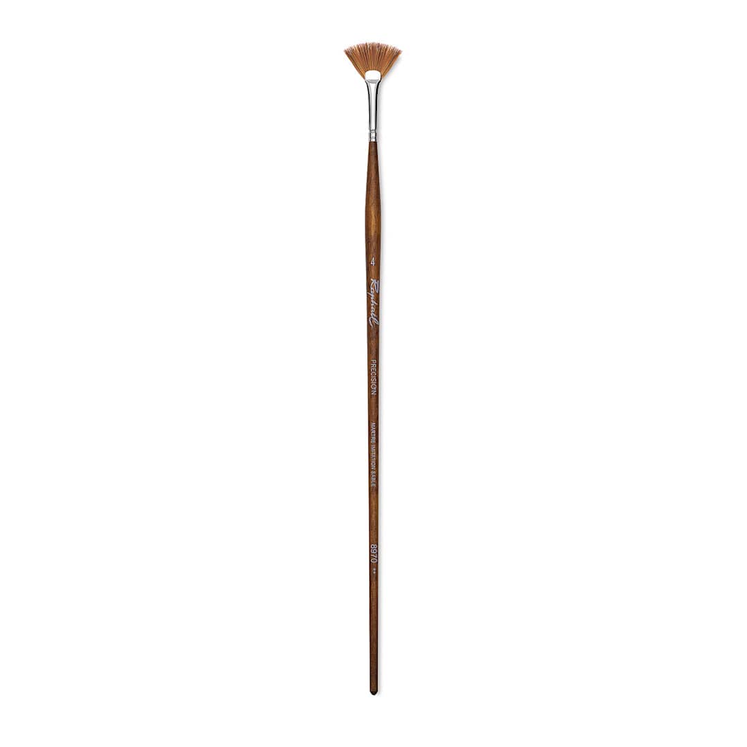 Open in modal - Raphaël Precision Brush - Fan, Size 4, Long Handle