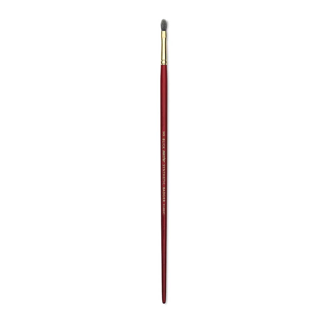 Open in modal - Blick Master Synthetic Badger Brush - Filbert, Size 8