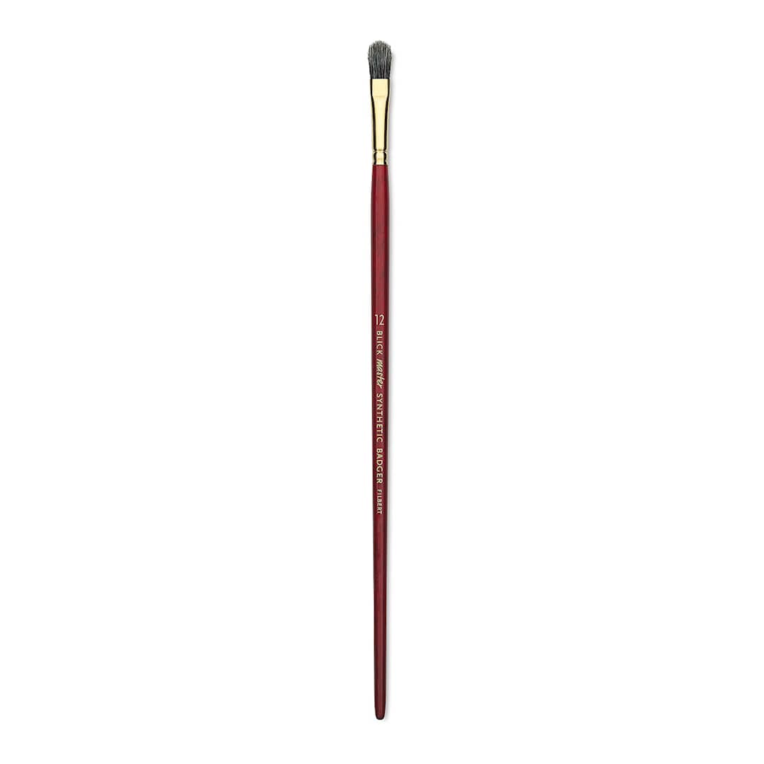 Open in modal - Blick Master Synthetic Badger Brush - Filbert, Size 12