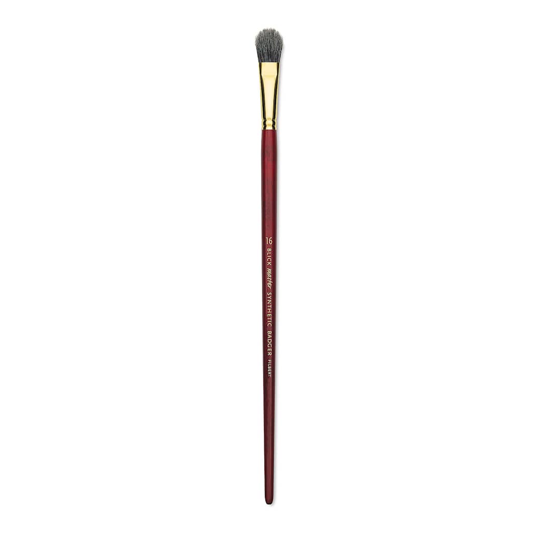 Open in modal - Blick Master Synthetic Badger Brush - Filbert, Size 16