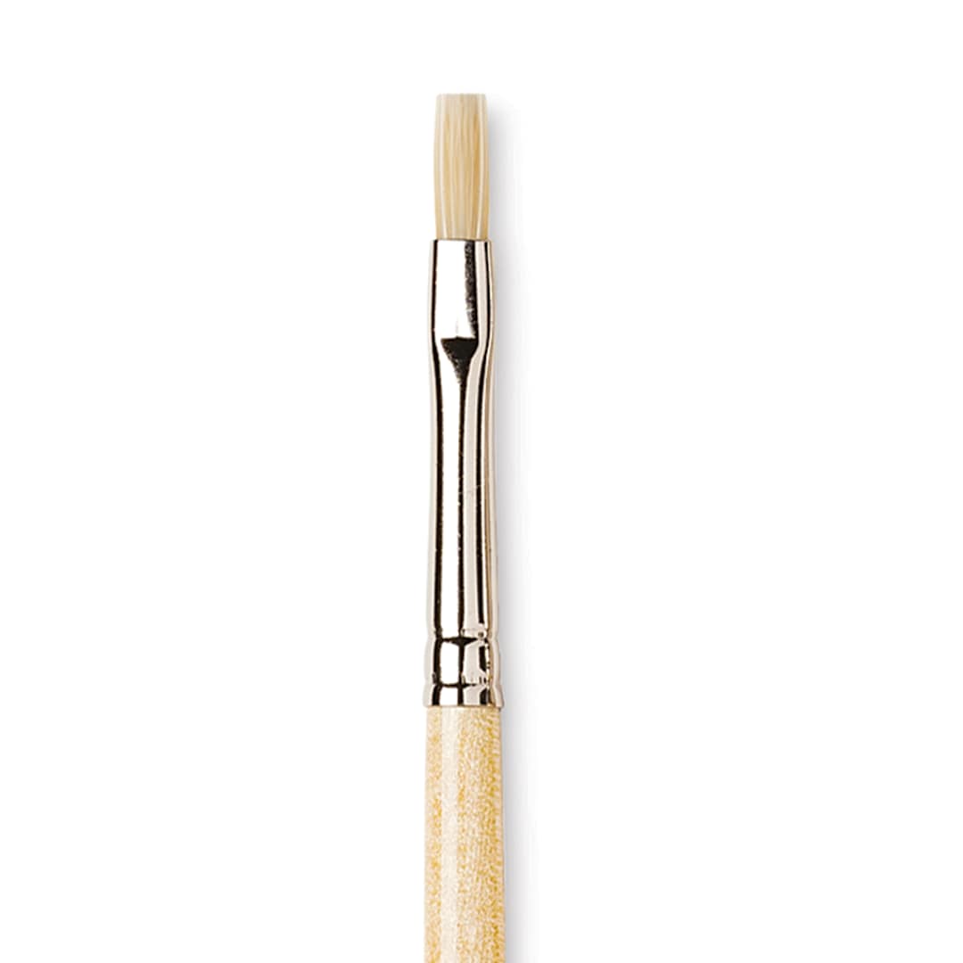 Open in modal - Da Vinci Chuneo Synthetic Hog Bristle Brush - Bright, Size 2 (Close-up)