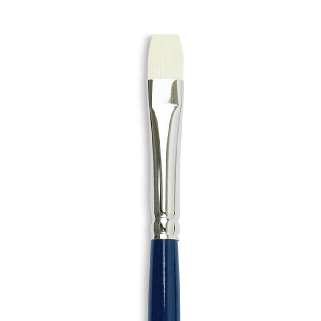 Open in modal - Silver Brush Bristlon Stiff White Synthetic Brush - Bright, Size 4, Short Handle (close-up)