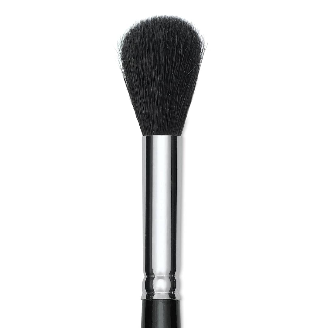 Open in modal - Silver Brush Black Goat Silver Mop Brush - Round, Size 12, Short Handle (close-up)