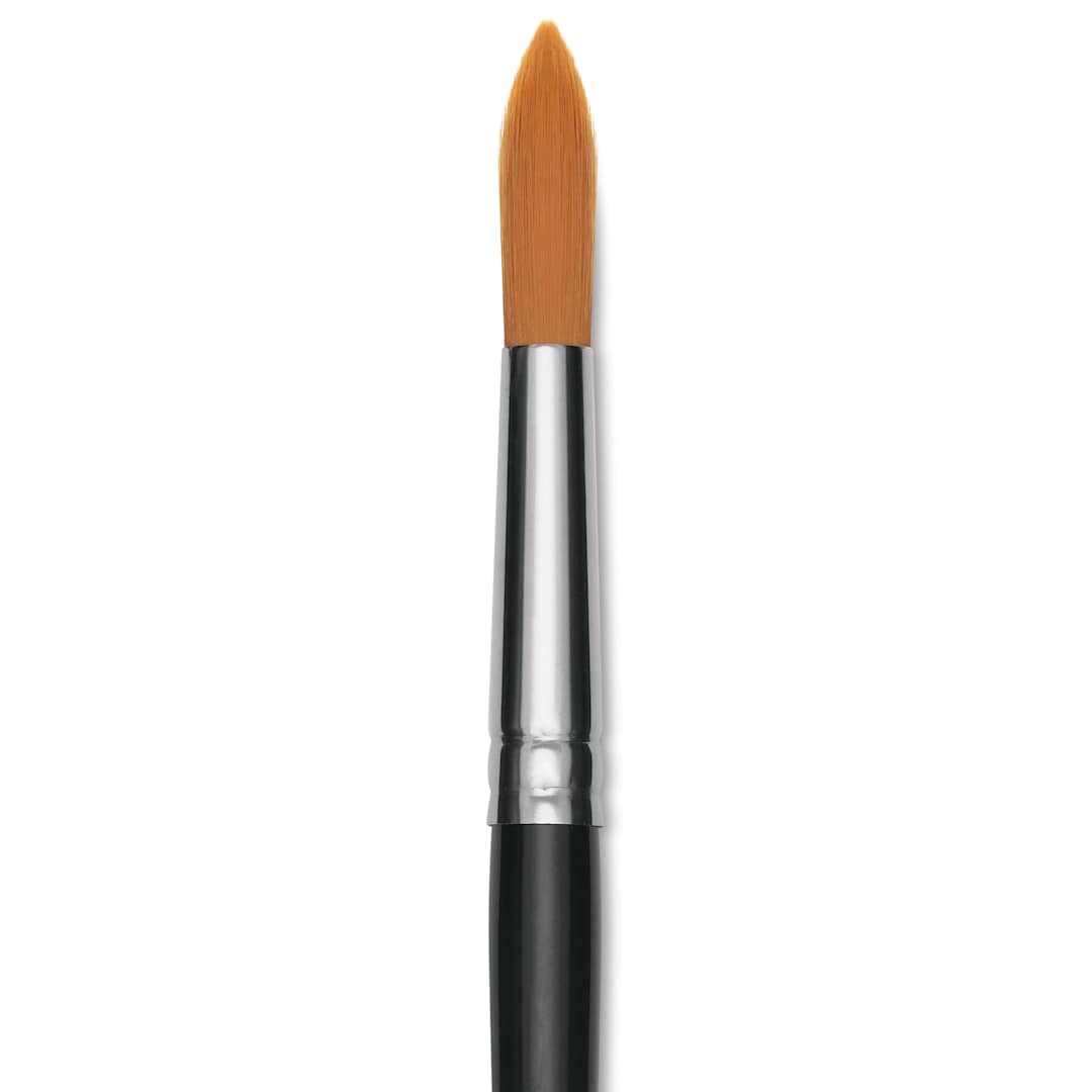 Open in modal - Utrecht Synthetic Sablette Round - Size 12, Short Handle, close-up