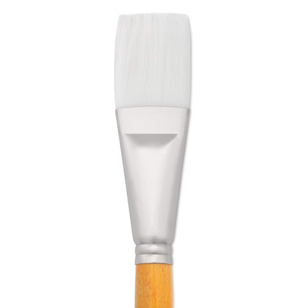 Open in modal - Utrecht Series 300 White Taklon Brush - Flat, Size 16