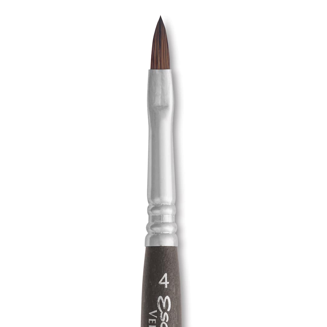 Open in modal - Escoda Versatil Travel Brush - Filbert, Short Handle, Size 4, close-up