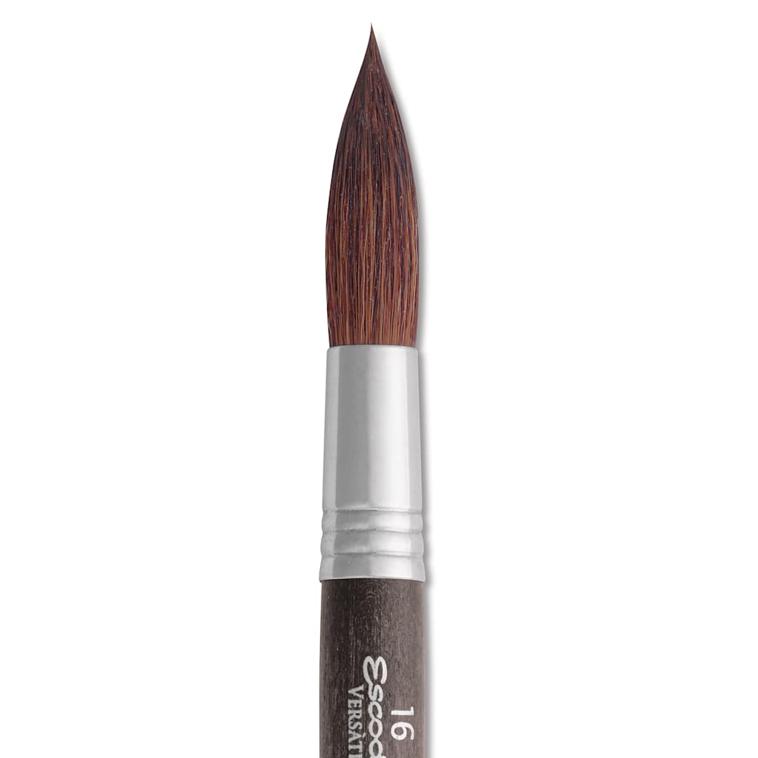 Open in modal - Escoda Versatil Travel Brush - Round, Short Handle, Size 16, close-up