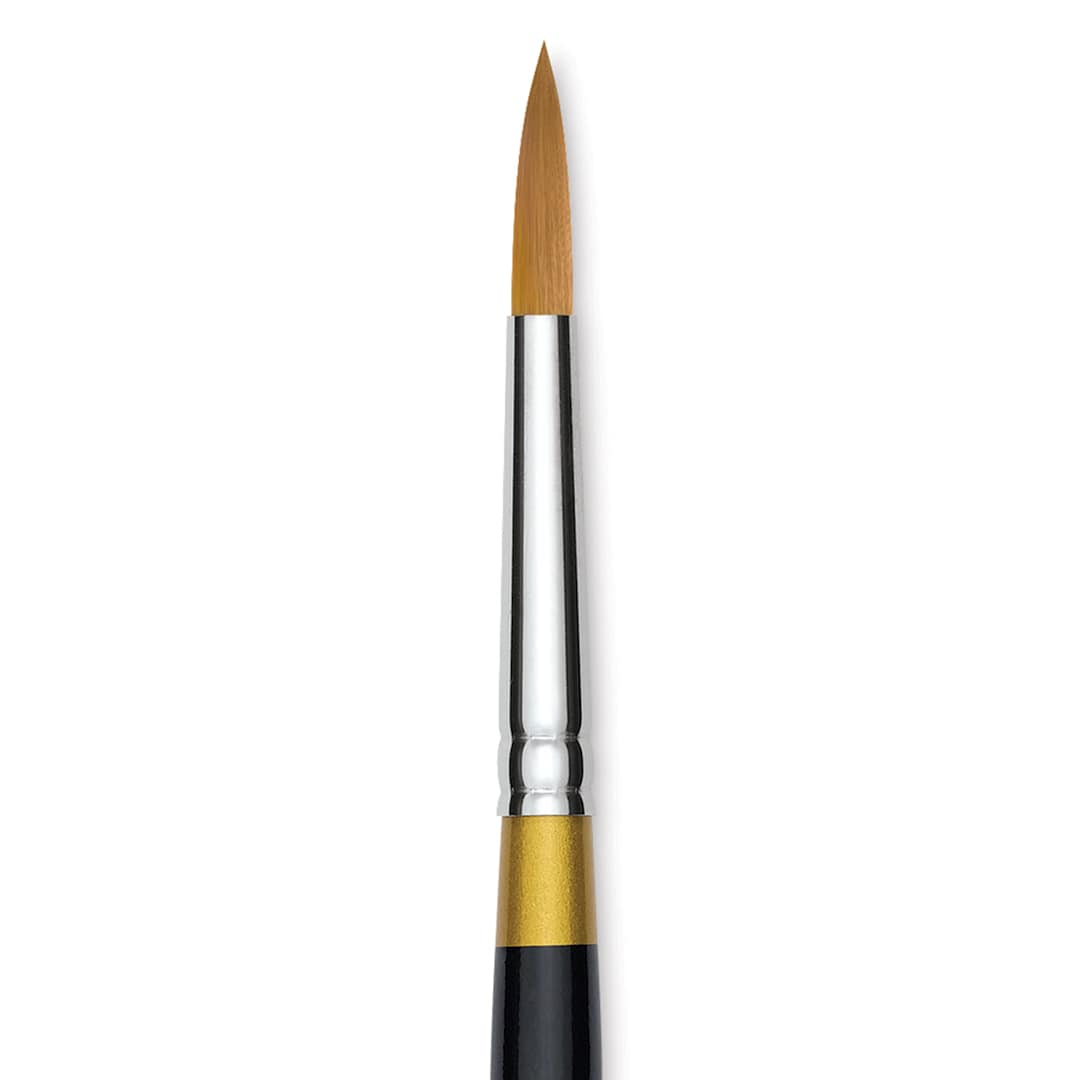 Open in modal - Kingart Original Gold Brush - Round, Size 8, Short Handle (close-up)