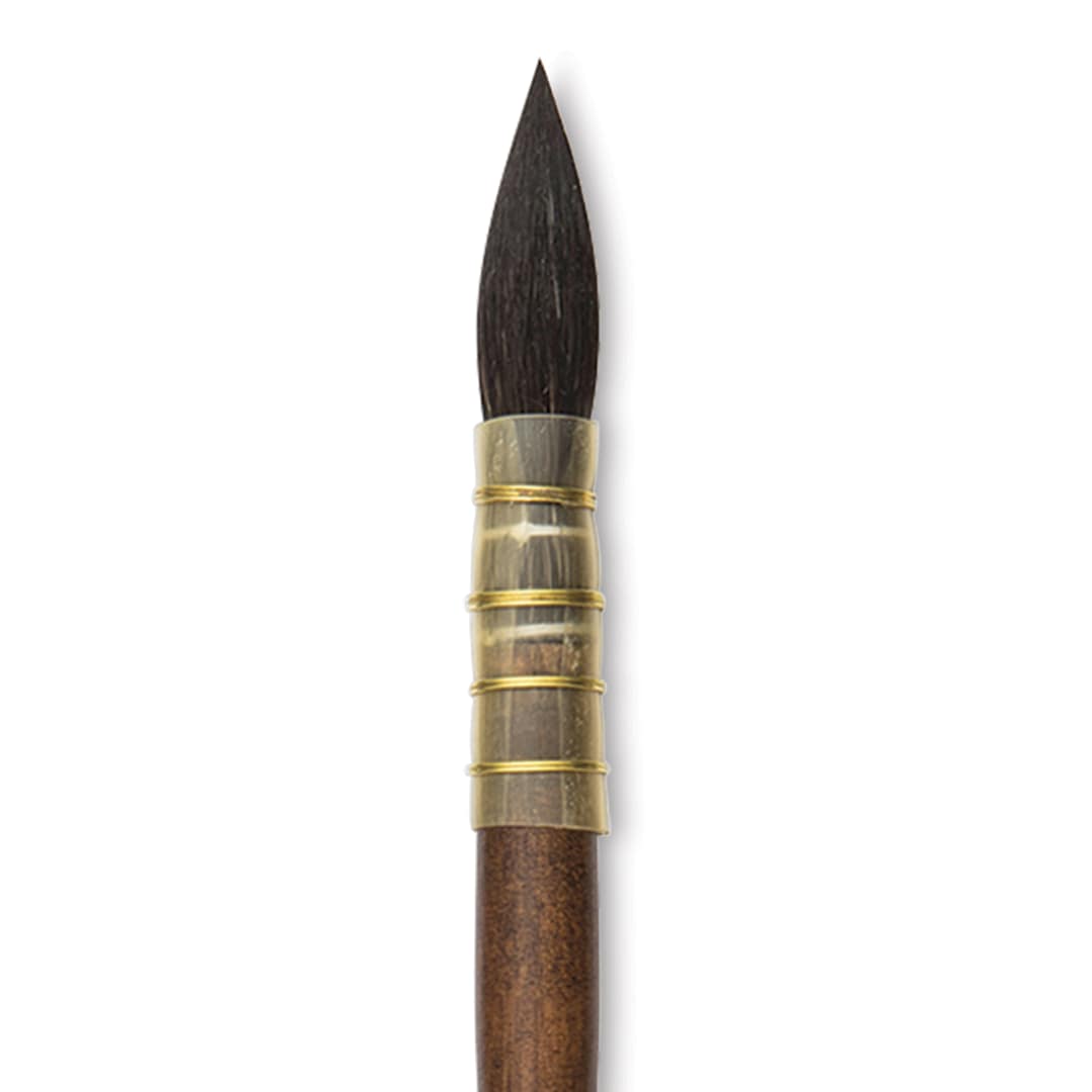 Open in modal - Isabey Vintage Siberian Blue Squirrel Brush - Quill Mop, Size 2