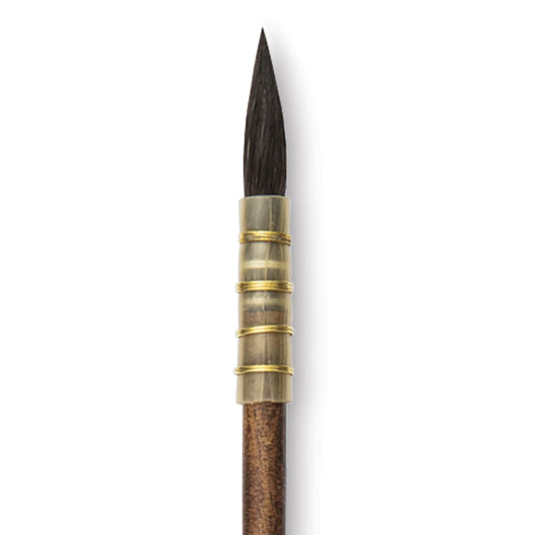 Open in modal - Isabey Vintage Siberian Blue Squirrel Brush - Quill Mop, Size 2/0