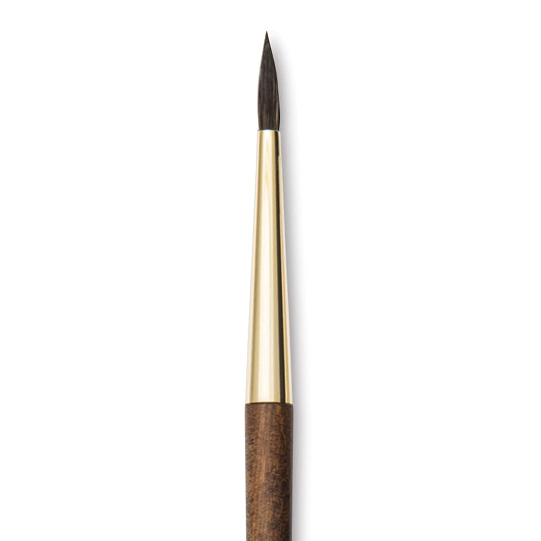 Open in modal - Isabey Vintage Siberian Blue Squirrel Brush - Round, Size 6