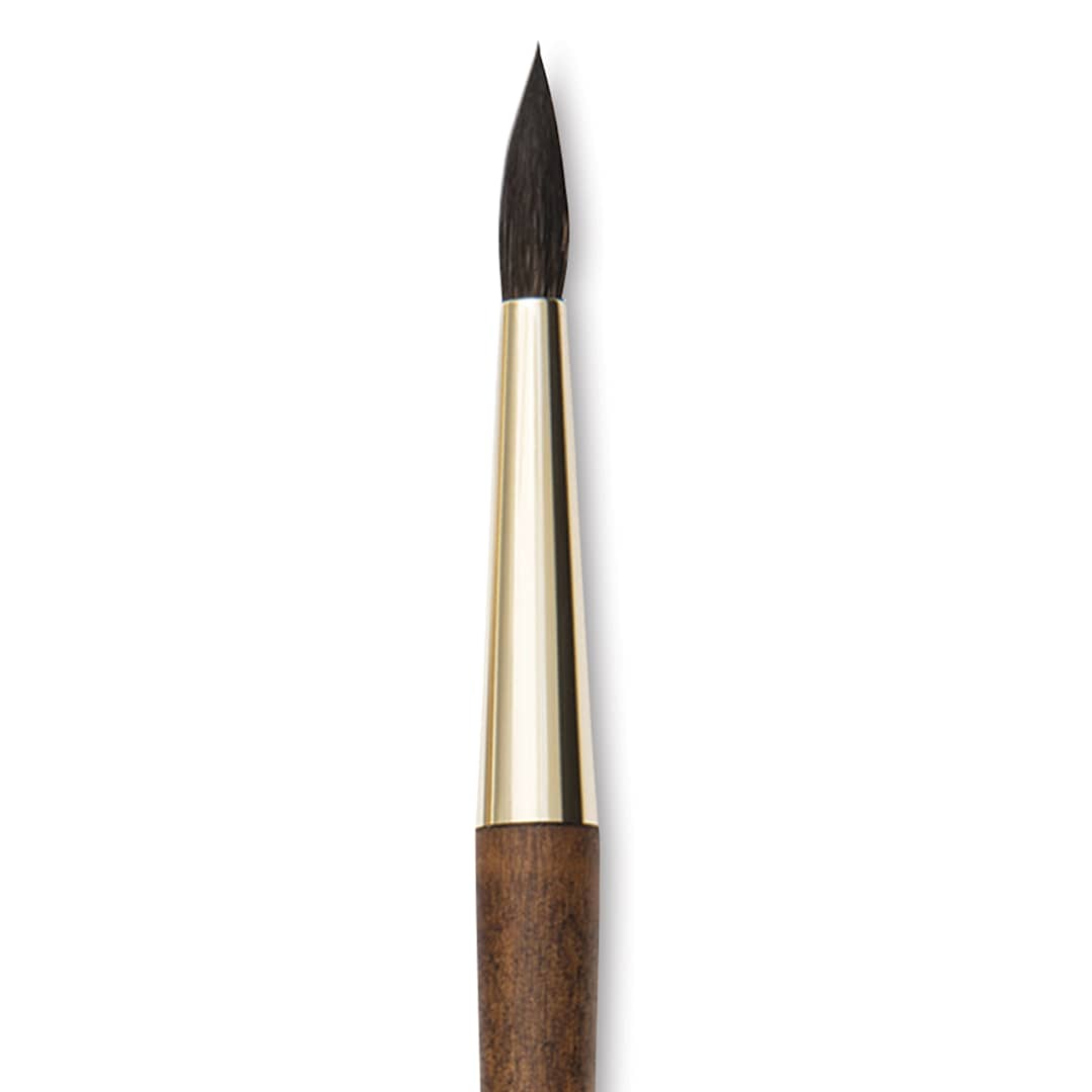 Open in modal - Isabey Vintage Siberian Blue Squirrel Brush - Round, Size 10