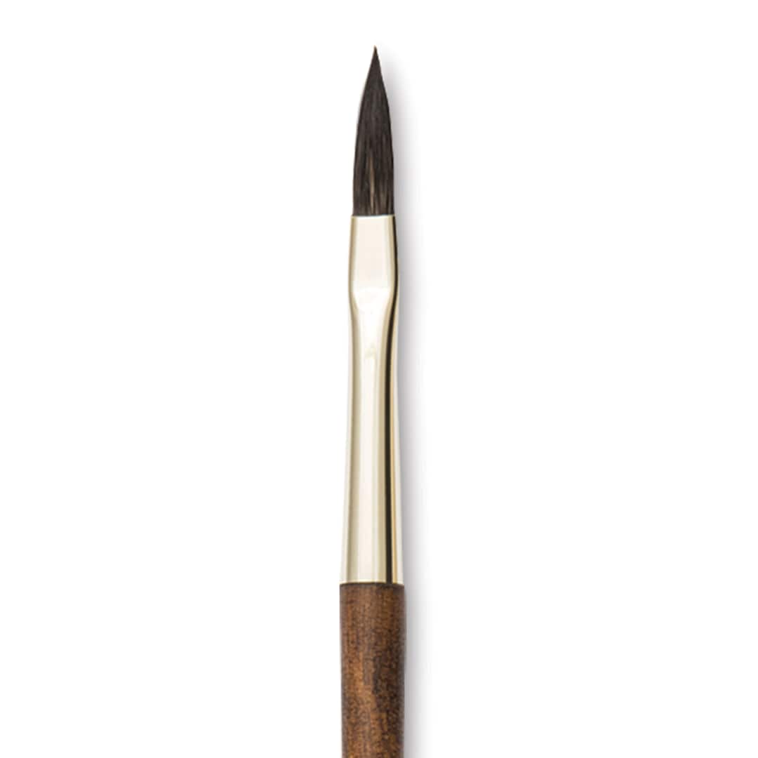 Open in modal - Isabey Vintage Siberian Blue Squirrel Brush - Cat's Tongue, Size 2