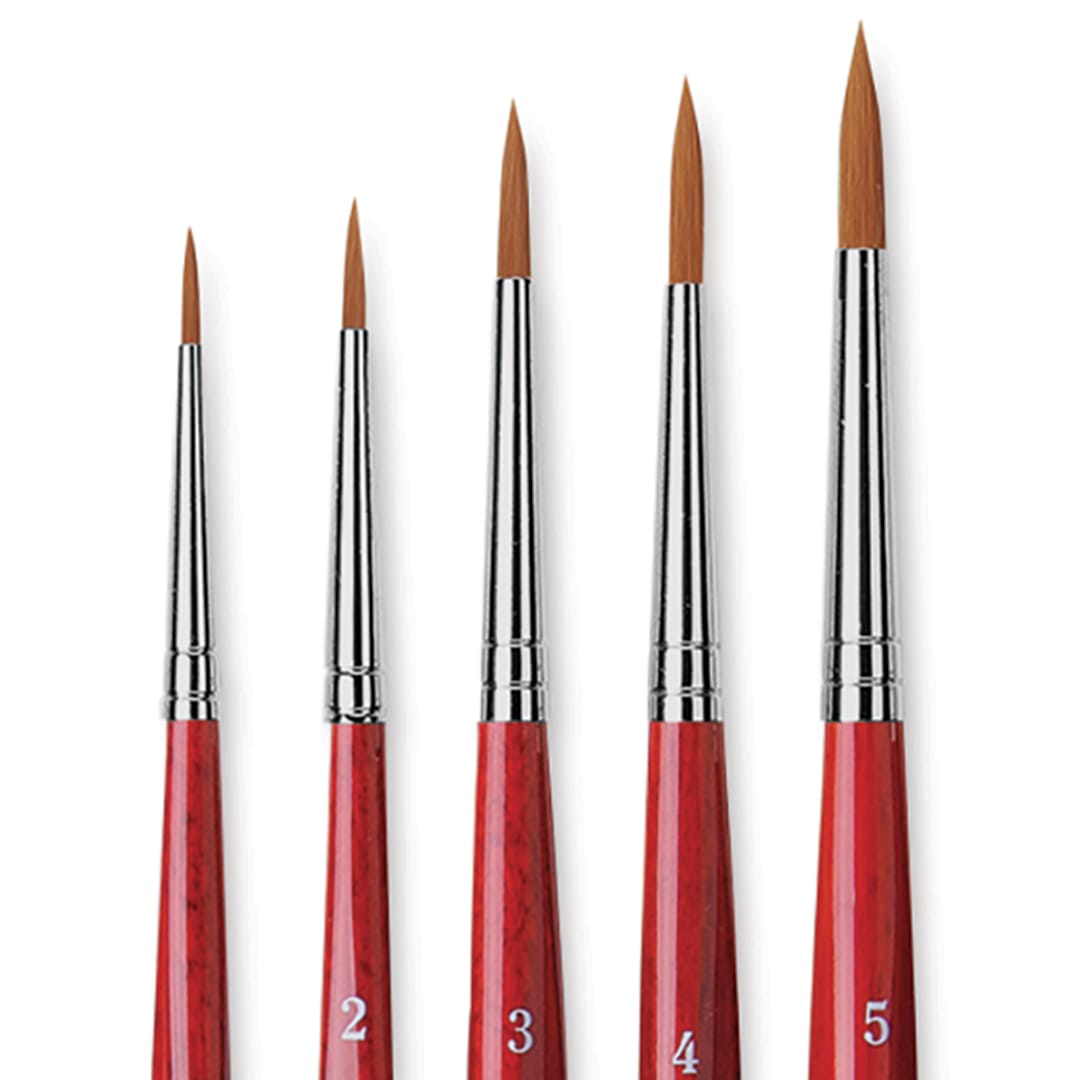 Open in modal - Da Vinci Cosmotop Spin Brushes - Small Rounds, Set of 5, Short Handle, close up