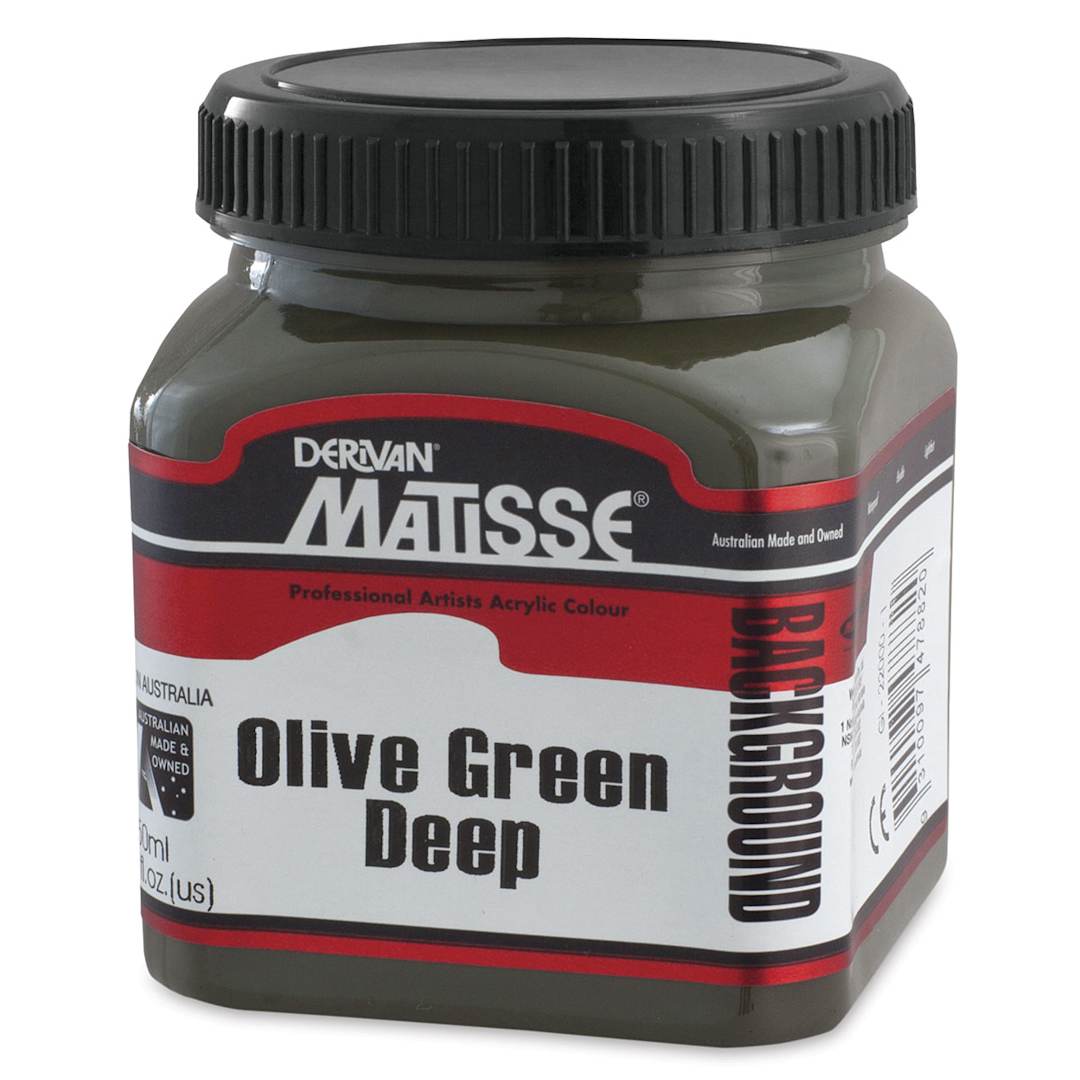 Open in modal - Matisse Background Colors Acrylic Paint - Olive Green Deep, 250 ml