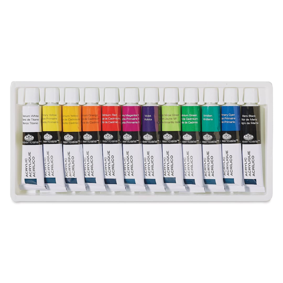 Open in modal - Royal & Langnickel Acrylic Paint Set of 12 contents