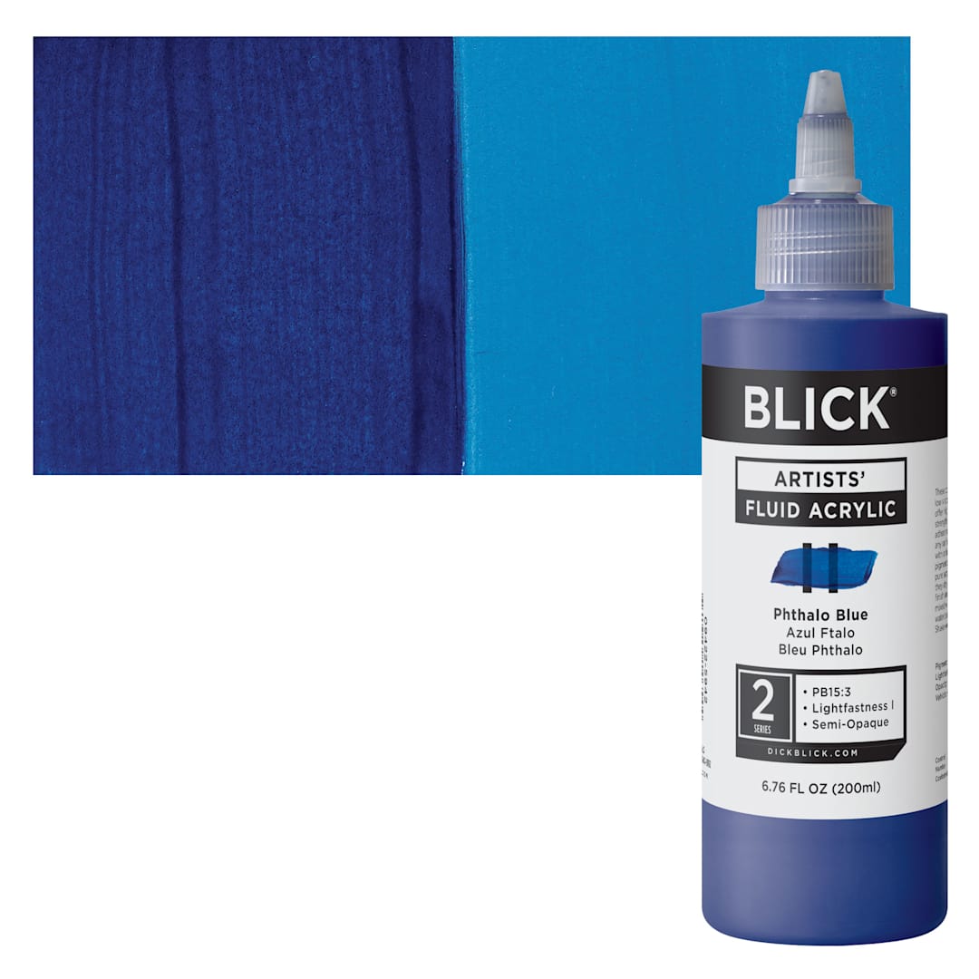 Open in modal - Blick Artists’ Fluid Acrylic - Phthalo Blue swatch