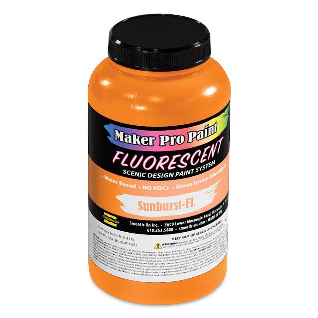 Open in modal - Smooth-On Maker Pro Acrylic-Urethane Paint - Fluorescent Sunburst, 16 oz