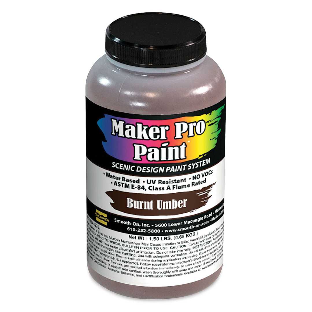 Open in modal - Smooth-On Maker Pro Acrylic-Urethane Paint - Burnt Umber, 16 oz