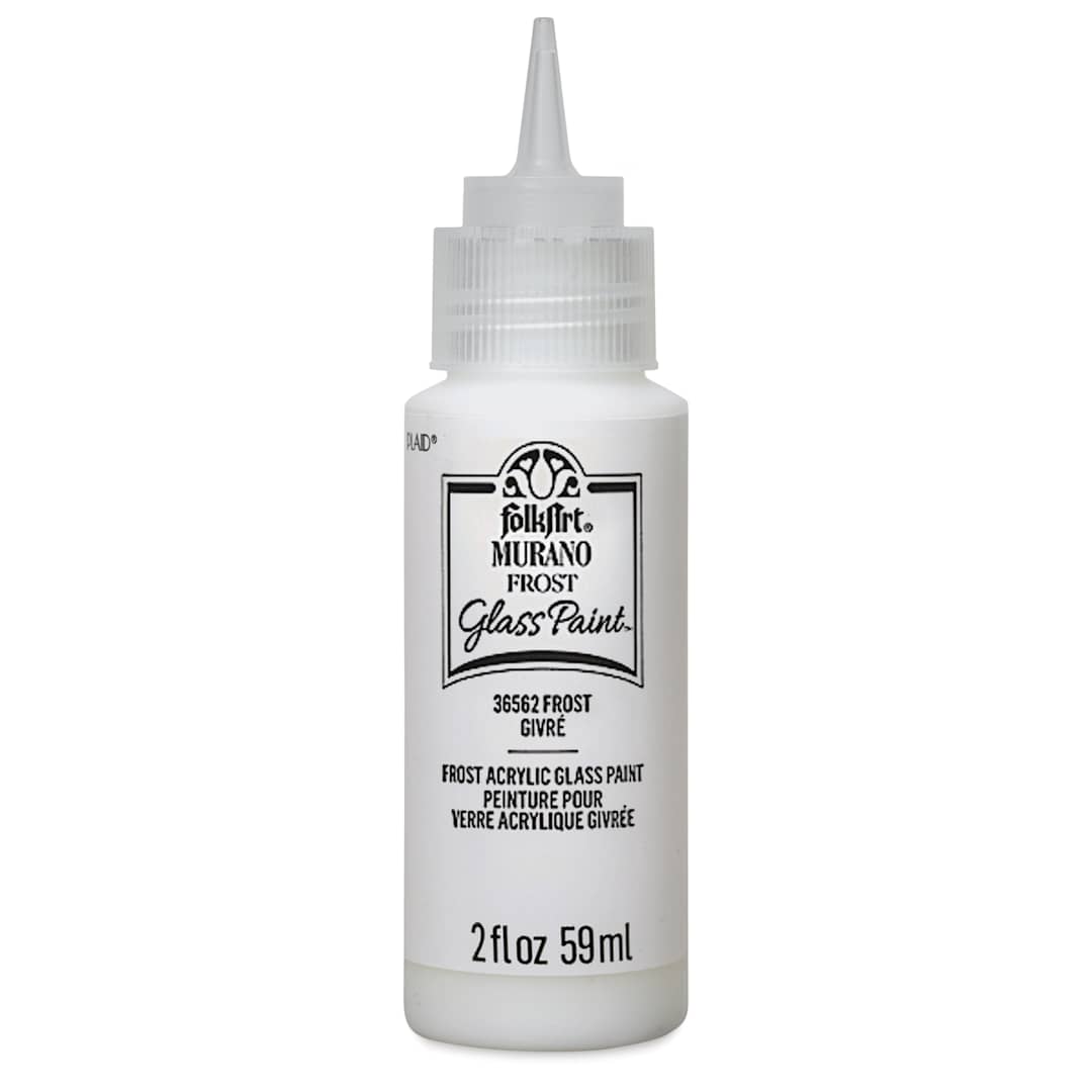 Open in modal - FolkArt Murano Glass Paint Frost Medium - 2 oz with cap off