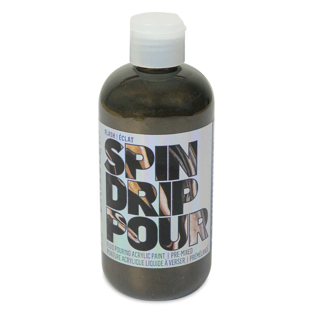 Open in modal - FolkArt Drizzle Acrylic Pouring Paint - Onyx Flash Color Shift, 9 oz
