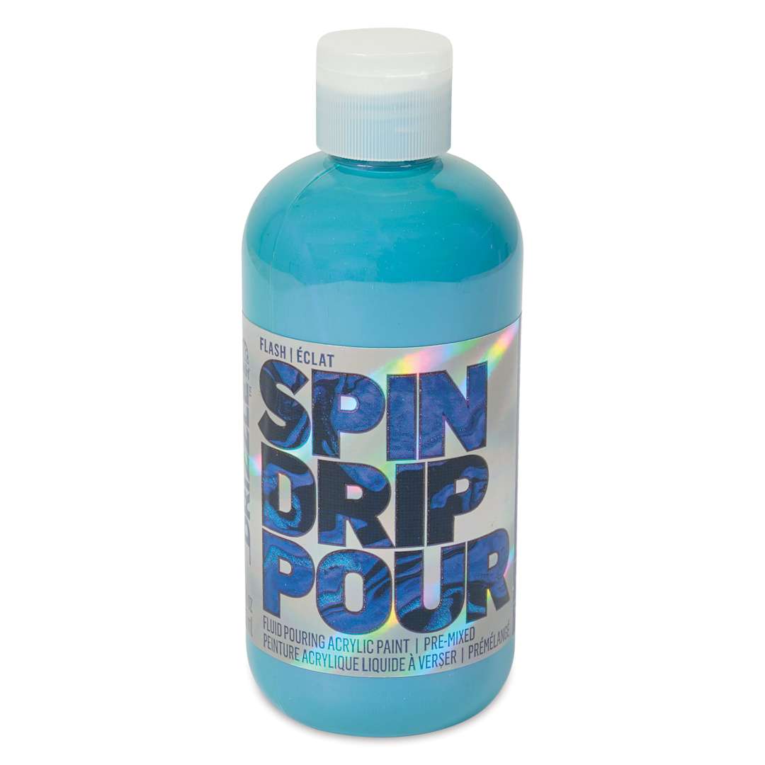 Open in modal - FolkArt Drizzle Acrylic Pouring Paint - Denim Flash Color Shift, 9 oz