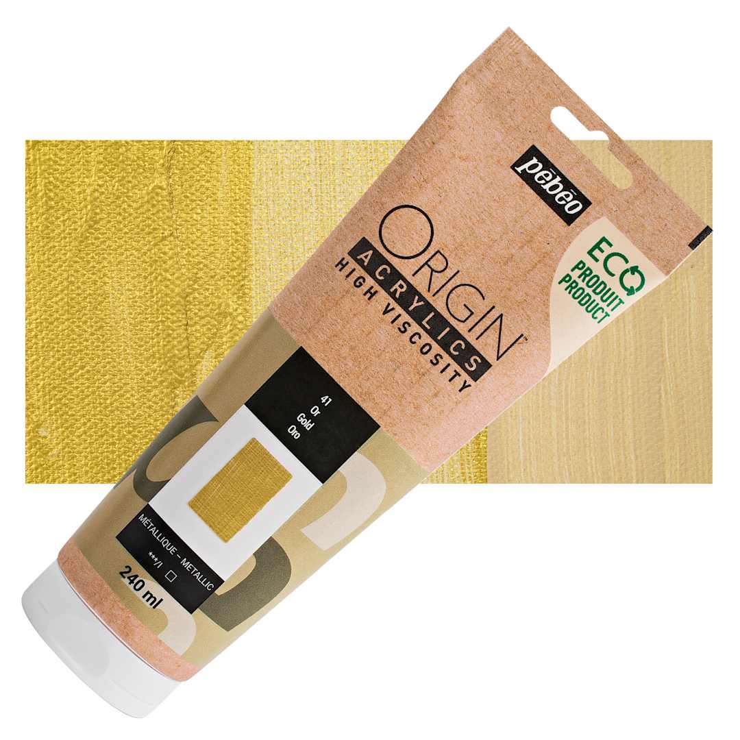 Open in modal - Pebeo Origin Acrylic Paint - Gold, 240 ml
