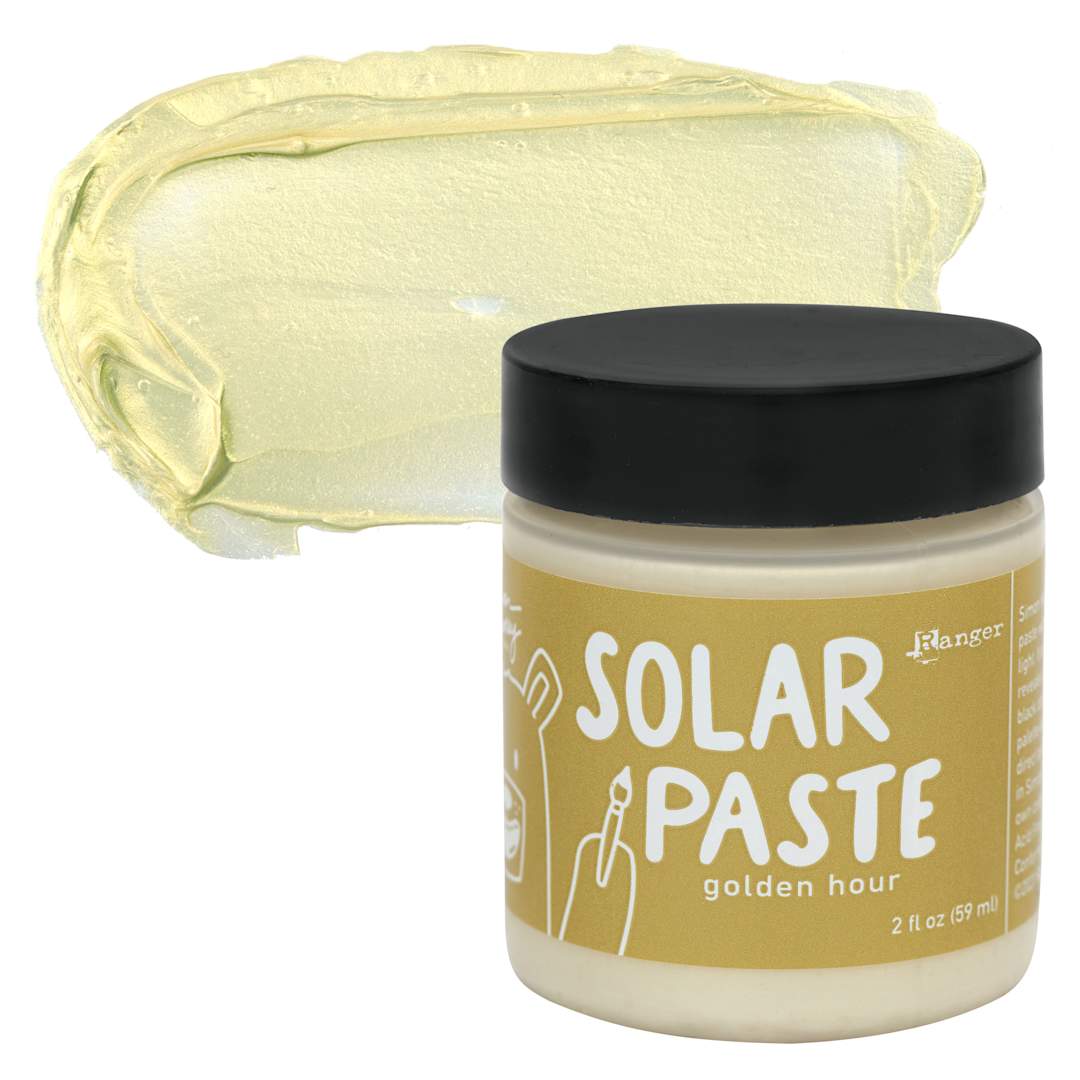 Open in modal - Simon Hurley Create Solar Acrylic Paste - Golden Hour, 2 oz jar and swatch