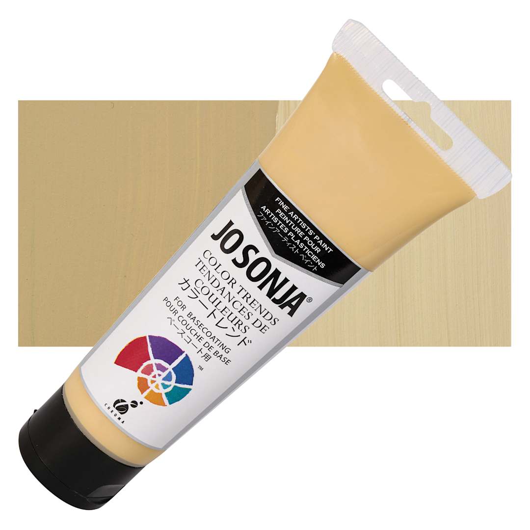 Open in modal - Chroma's Jo Sonja Color Trends Acrylic Paint - Husk - Tube and Swatch