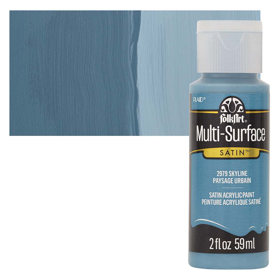 Open in modal - FolkArt Multi-Surface Acrylic Paint - Skyline, 59 ml bottle and swatch
