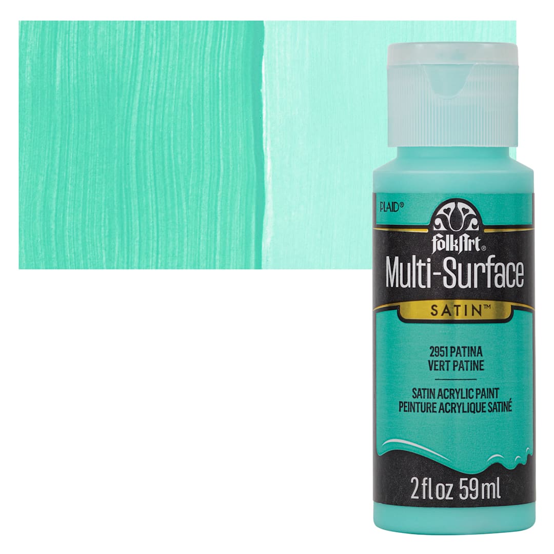 Open in modal - FolkArt Multi-Surface Acrylic Paint - Patina, 59 ml bottle and swatch