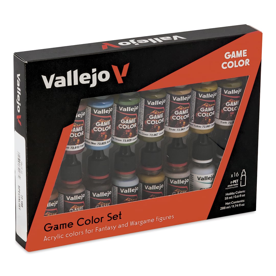 Open in modal - Vallejo Game Color Acrylic Paint - Set of 16, Specialty Colors, 18 ml