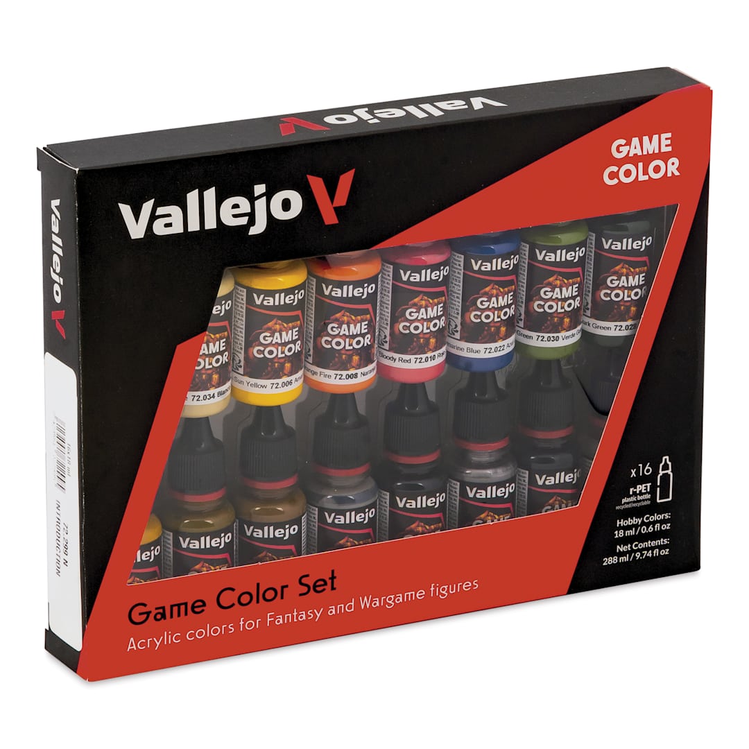 Open in modal - Vallejo Game Color Acrylic Paint - Set of 16, Intro Colors, 18 ml