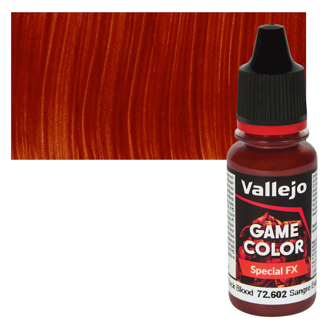 Open in modal - Vallejo Game Color Special FX Acrylic Paint - Thick Blood - Bottle and Swatch