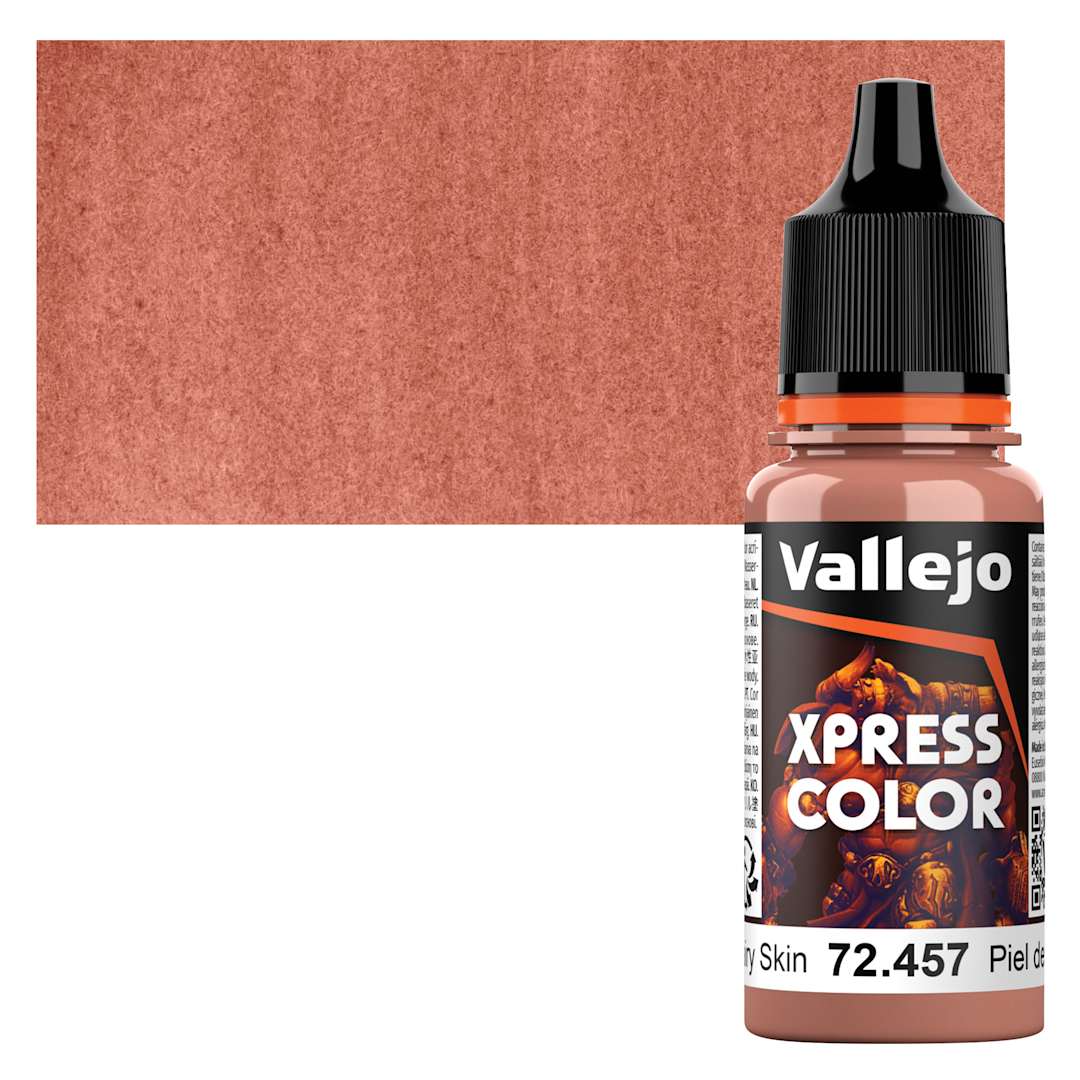 Open in modal - Vallejo Xpress Color Acrylic Paint - Fairy Skin, 18 ml bottle and swatch