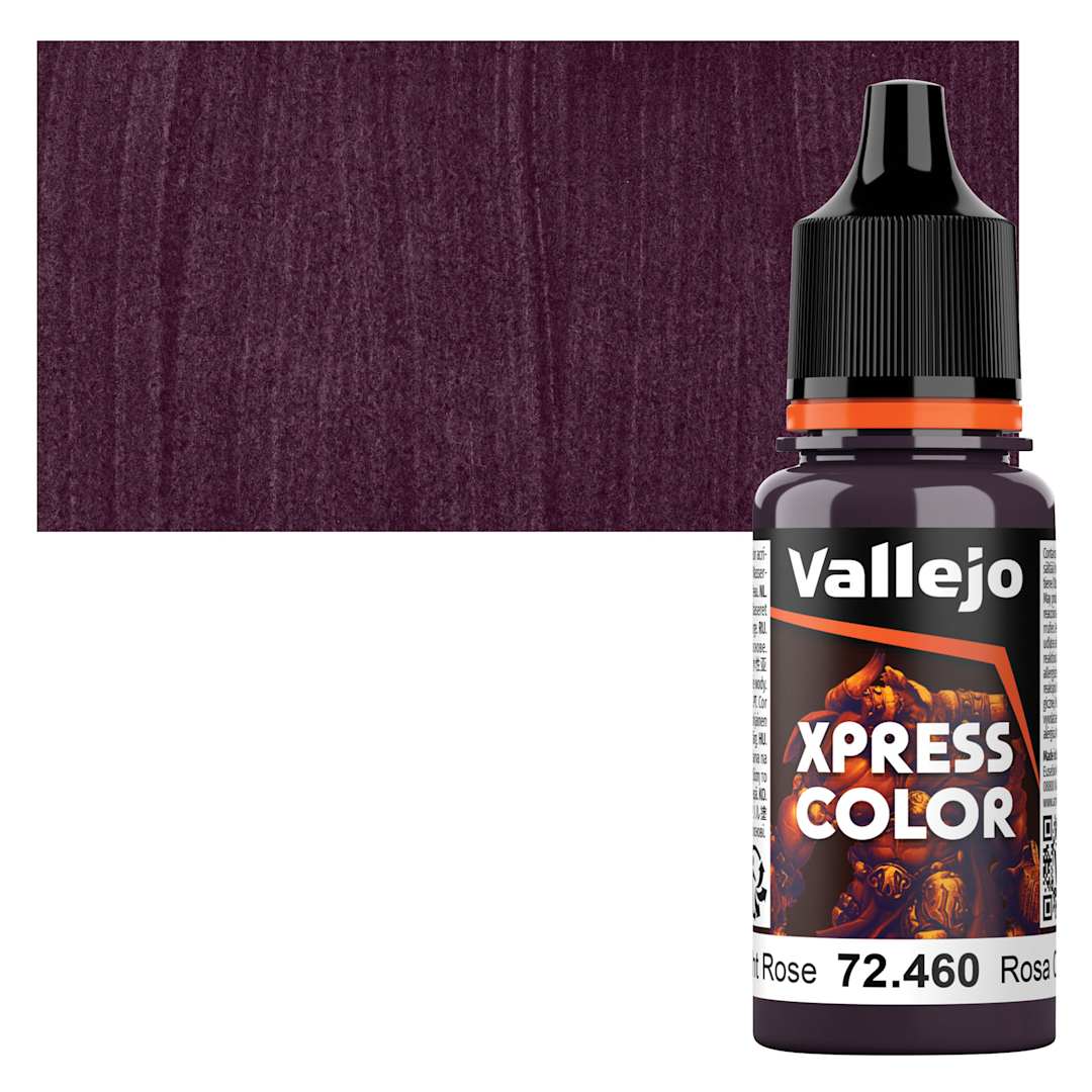 Open in modal - Vallejo Xpress Color Acrylic Paint - Twilight Rose, 18 ml bottle and swatch