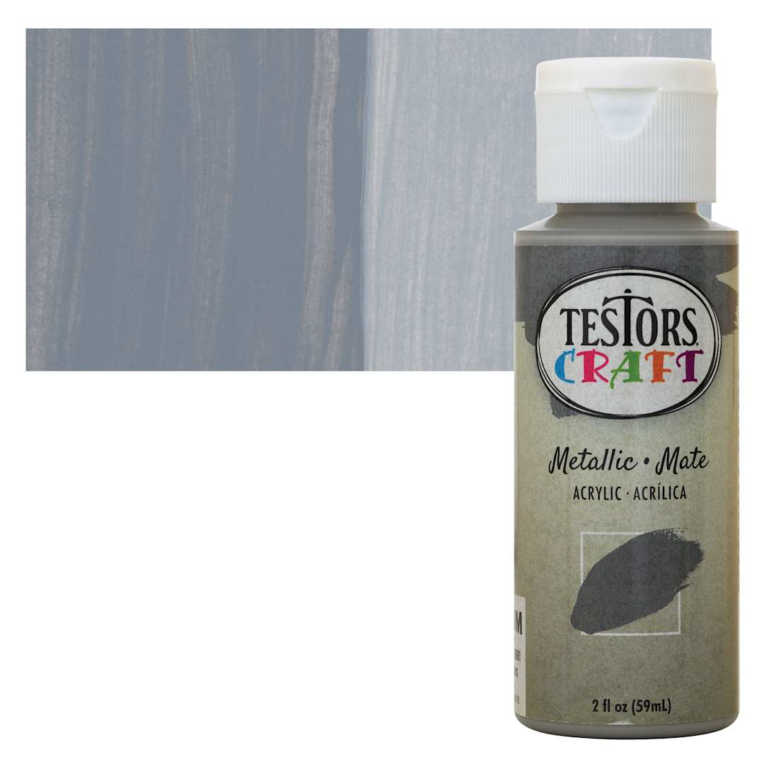 Open in modal - Testors Craft Acrylic Paint - Hazey, 2 oz Bottle and swatch