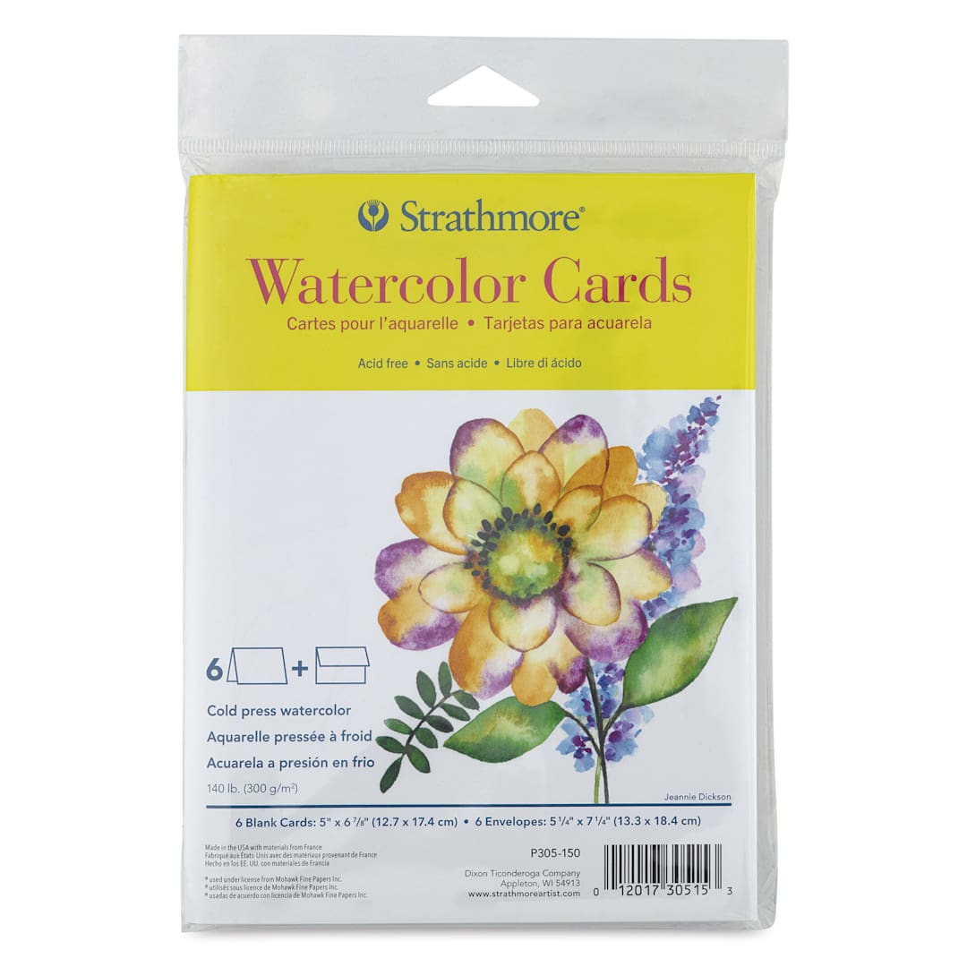 Open in modal - Strathmore 300 Series Watercolor Cards and Envelopes - Full Size, front of the packaging
