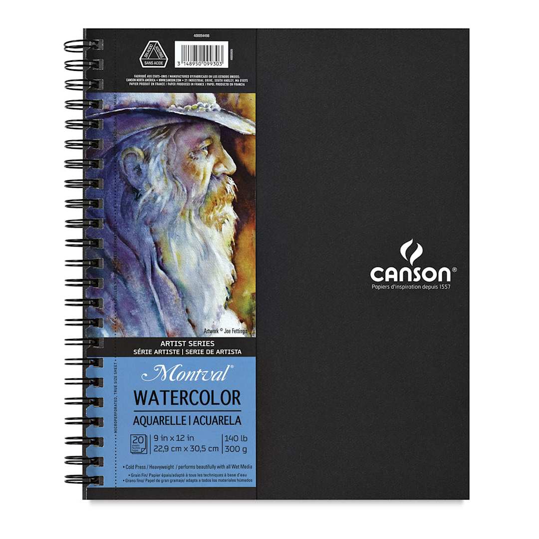Open in modal - Canson Artist Series Watercolor Books - Front cover of Watercolor Book with label