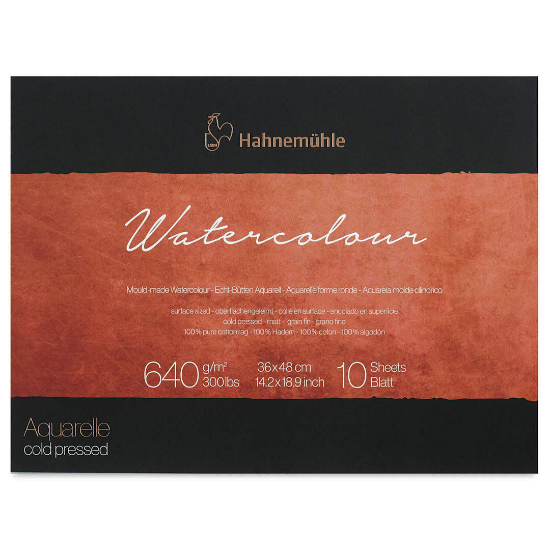 Open in modal - Hahnemühle The Collection Watercolor Block - Cold Press, 14.1" x 18.9", 300 lb, 10 Sheets front cover
