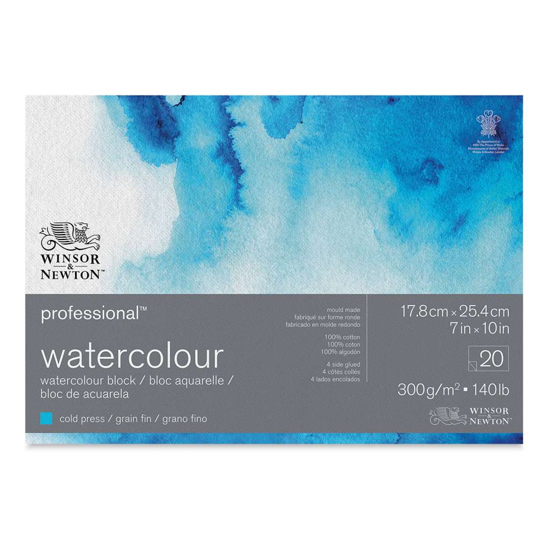 Open in modal - Winsor & Newton Professional Watercolor Block - 7" x 10", Cold Press