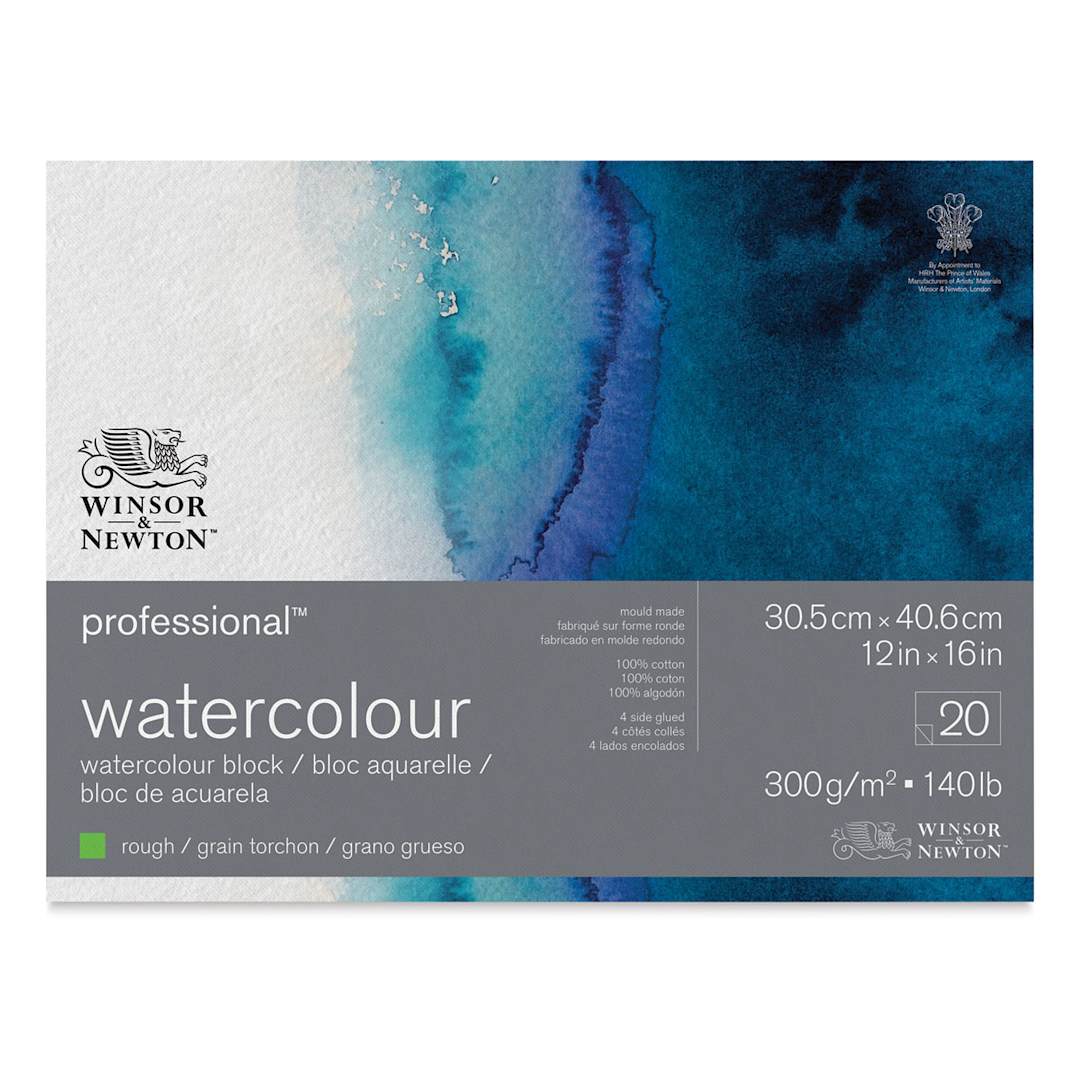 Open in modal - Winsor & Newton Professional Watercolor Block - 12" x 16", Rough Press