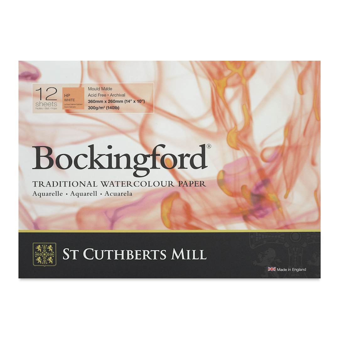 Open in modal - Bockingford Watercolor Gluebound Pad - Hot Press, 14" x 10" (front cover)