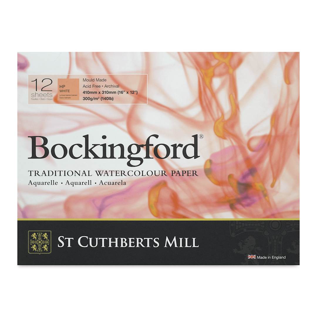Open in modal - Bockingford Watercolor Gluebound Pad - Hot Press, 16" x 12" (front cover)