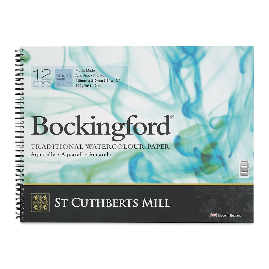 Open in modal - Bockingford Spiral Bound Watercolor Pad - 12" x 16", Cold Press (front cover)